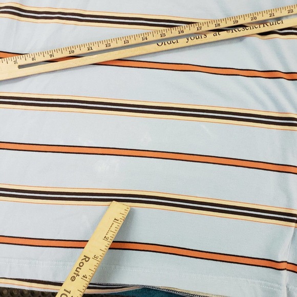 Kirra mens Blue Stripe Short Sleeved Collare Polo Shirt Size 2XL XXL 100% Cotton - Picture 10 of 11